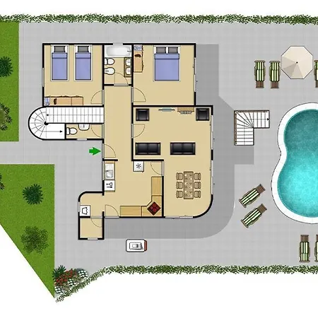 Gale Sleeps 8 Pool Air Con Wifi Villa